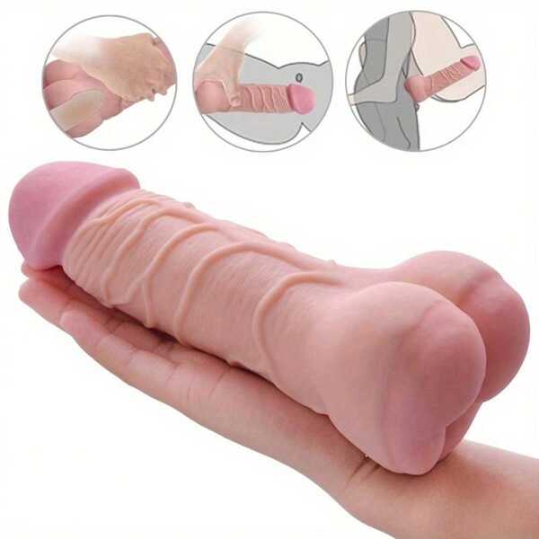 Sex Toy 2-In-1 Penis Shaped Male Masturbator Toy, Male Sex Toy, Masturbator Dildo Butt Sex Toy With Vivid Penis