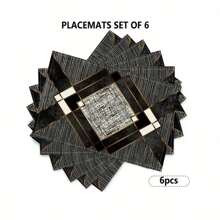 1/2/4/6/8 Pieces Luxury Placemat Set - Designed With Bright Red Abstract Geometric Patterns, Desktop Decoration, Daily Tablecloth Table Mats, Coasters, Suitable For Holiday Party Decoration, Coffee Table And Home Decoration, Kitchen Table And Room Decoration Accessories, Dining Table Decoration, Restaurant Company Gatherings