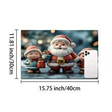 1 Pack Of 3 Santa Claus, Snowman And Snowflake Printed Silicone Coffee Drink Coasters, Anti-Slip & Super Absorbent Washable Drainage Mats For Countertop, Kitchen, Dining Table, Holiday Decor