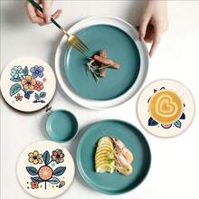 1/6/12 bucăți, suporturi mici englezești cu flori, 1 bucată din orice stil sau set de 6 piese, set de 12 piese, pentru a satisface diversele nevoi, potrivite pentru sufragerii, camere de zi, bucătării, dormitoare și, de asemenea, potrivite ca și cadouri pentru alții.