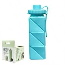 In Stock Silicone Collapsible Portable Water Bottle, Outdoor Sports Water Cup, Creative Gift Straw Cup