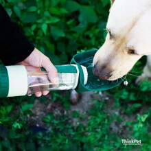 1pc Large Capacity Portable Pet Travel Water Bottle With Food Container, Outdoor Dog Walking Drinking Cup, Dog Water Bottle And Bowl Dispenser, Dog Supplies
