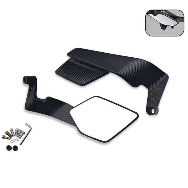 Motorcycle Mirrors Universal Foldable Rotating Rear View Mirror Stealth Wind Wing Side Mirror For Kawasaki Z400 Z650 Z900 1290 Super R Evo ABS 390 Street Bike MT-07(10mm,8mm)