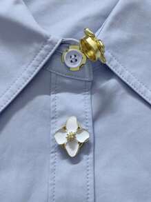 2pcs Button Cover For Shirt Flower Cufflinks Covers Flower Sleeve Button Clip On Button For Dress Wedding Tux Decoration Button Clothing Accessories Gifts