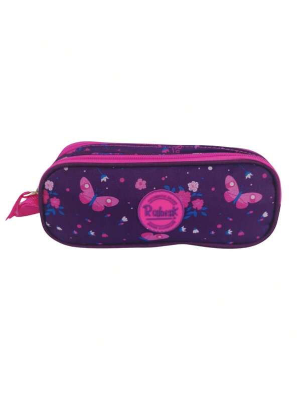 Estojo Duplo Juvenil Impermeável Rabisk Butterfly Roxo infantil