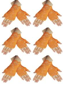 D EXCEED 1 Pair/6 Pairs Fingerless Bridal Lace Short Floral Gloves For Women Wedding Opera Tea Party