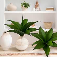 1/2 Stücke künstliche Agave Pflanze Deko UV-beständig tropische Sukkulente grüne Pflanze Frühling Sommer Kunstblumen für Garten, Balkon, Innenhof, Veranda, Küche, Esszimmer, Esstisch, Büro Heimdekoration