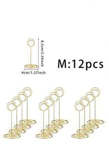 12 Giá đỡ số bàn, 3 kích cỡ 5cm/8.5cm/22cm, Giá đỡ ảnh bàn có đế chống trượt, thích hợp cho đám cưới, tiệc tùng, bàn ăn, khung ảnh, ghi chú, tiệc sinh nhật hoặc các sự kiện khác - Nhiều màu - Xem 12