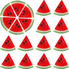 Yaomiao Fake Watermelon Simulation Watermelon Slices Artificial Fruit Slice Realistic Lifelike Fake Fruits Plastic Decor For Photography Props