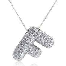 1 Stück modischer, eleganter Kristall-Strass-Buchstabenanhänger-Kette in Goldfarbe für Frauen