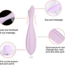 面部滚轮、面部按摩滚轮、硅胶面部按摩器工具、面部、身体和面部护理工具、女性面部按摩棒、面部按摩、面部滚轮护肤，塑造身体和面部曲线、刮痧面部塑形工具、女性面部和眼部按摩的自我护理礼物、美容师用品 - 彩色 - 查看 5