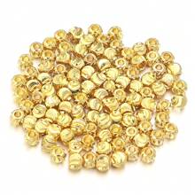 20-100 Stücke/Packung vermessingte gold-/silberfarbene facettierte runde Metallperlen, verschiedene Stile wählbar, schwerer Metall Chic DIY Schmuckherstellung Zubehör für Armband, Halskette, Anhängersperlen
