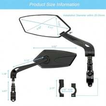 1pc 360° Adjustable Bicycle Rearview Mirror, Suitable For Bicycles, Electric Bikes, Skateboards And Snow Bikes