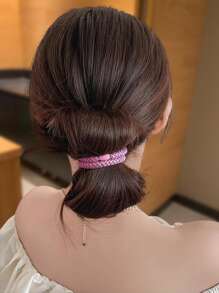 10 Stück/Set Multifarbige geflochtene elastische Haargummis für Frauen, weiche Haargummis für Zöpfe, modischer und einfacher Stil, geeignet für Alltag und Outdoor, saisonales Accessoire-Set Haargummis Haarseil