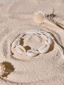 Tropiscape 2 Stücke tropischer Strand Stil modische Muschelkette und Armband Set für Frauen, Herbst, Weihnachten, Wintergeschenke