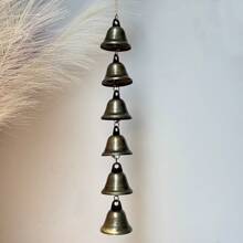 1pc Metal Wind Chime, Iron Pendant With Decorative Chain, Suitable For Outdoor Garden Decor, Home & Outdoor Decoration | Rustic Style | Handcrafted Details, Outdoor Wind Chime Decoration For Yard And Wall