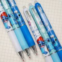 Disney 36 Disney Stitch Series Erasable Glue Pen, A 0.5-Millimeter Cartoon-Themed Ink Pen, Official Stationery Suitable For Use In Schools And Offices, A Perfect Gift For Festive Parties, Birthdays, Valentine's Day, And New Year.