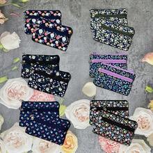 1件/4件/6件田园碎花双层双拉链迷你零钱包，多功能小钱包硬币包，创意独特派对小礼物 - 彩色 - 查看 11