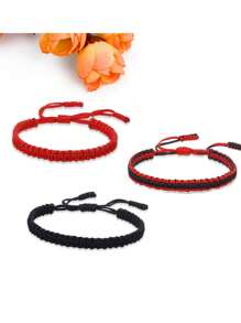 Set de pulseras tejidas a mano de la suerte, pulseras trenzadas ajustables, pulseras de la amistad, regalo para amigos y familia