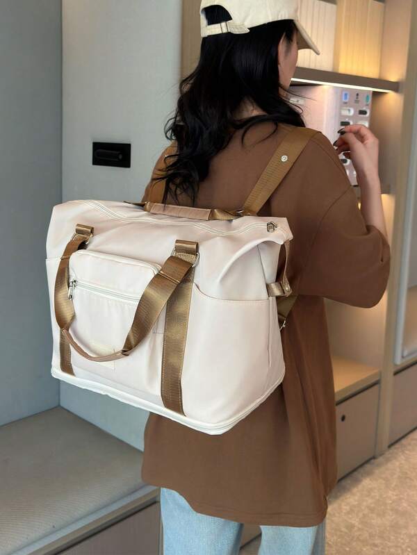 Sac de voyage pliable, sac à dos, grande capacité, rangement humide et sec, convient pour les voyages, la maternité, les étudiants, la gym, la natation, les sports, sac unisexe pour l'école, accessoires scolaires, fournitures scolaires