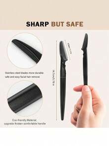 50 件眉毛修剪器和剃须刀、老茧去除器、体毛去除器和面部及眉毛剃须刀套装，配有长柄刀片和精密盖，适合女性或旅行使用