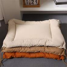 Comfortable All Season Pet Mat Suitable For Cats & Dogs - Thick, Warm Nest Bed, Geometric Rectangle Shape, With Strap Option, Fit For Small/Medium Breeds