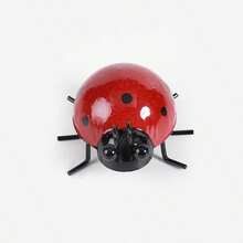 1 件/4 件全新迷你金属瓢虫甲虫栅栏挂件壁挂装饰品适用于户外庭院花园小雕像雕塑家居装饰