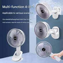 3pcs Multifunctional Handheld Mini Fan, Portable Personal Quiet Tabletop Fan,Plug In Power Mini Fans, Clip On Fan Small Powerful Desk Fan 3 Speed Quiet USB Rechargeable Mini Table Fan 360°Rotate Portable Cooling Fan For Outdoor Bedroom Office Travel Home