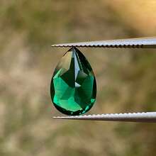 One 100% Lab Grown Zambia Emerald Pear Cut Gemstone For Charms Advanced Jewelry Making Materials DIY - Zambian Emerald - View 7