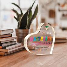1 pièce Cadeau pour professeur de français, plaque acrylique 2D Cadeau de fin d'année pour professeur, cadeaux pour enseignants Thanksgiving et Noël - Adaptation générale pour la décoration de l'école, la surprise de l'école, la décoration du dortoir et la rentrée des classes