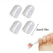 10 件硅胶脚趾保护套，弹性透明设计，透气凝胶脚趾套，灵活的足部护理配件，男女通用无味脚趾套，小脚趾防摩擦脚趾管，无味凝胶帽，防擦伤设计 | 弹性男女通用足部护理配件，个人护理用品 - 舒适缓冲，缓解疼痛，适用于鸡眼、水泡和老茧 - 彩色 - 查看 11