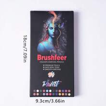 24-Color Charcoal Pencil Set – Skin Tones & Pastel Chalk Pastel Chalk Colored Pencils For Sketching, Shading & Portrait Art – Professional & Beginner Artist Kit,Back To School,School Supplies