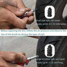 40 PCS Tire Repair Rubber Nail With Screwdriver Self-Service Tire Repair Kit ,Tyre Repair Rubber Nail,Universal Tire Fast Repair Tool For Motorcycle Auto Car,Christmas Gift New Year Gift