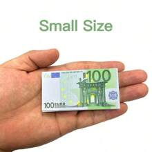 20 réplicas de papel de adereço com valor nominal de 100 euros, 20 peças de réplicas de papel de adereço com valor nominal de 100 euros de 11 cm x 6,2 cm, réplicas de papel de adereço com valor nominal de 100 euros, adequado para origami festivo, papel de adereço para atmosfera de festa, notas falsas, dia dos namorados 20 peças de papel de adereço para dinheiro com buquê de 11 cm x 6,2 cm.