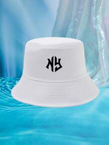 2-Pack Colorful Unisex NY Letter Pattern Couple Fisherman Hats, Suitable For Outdoor Travel, Beach Vacation, Sun Protection, Suitable For Festivals And Casual Fashion Matching, Best Halloween Holiday GiftMen's Sun Hat Summer Hat, Suitable For Summer Outdoor Activities Such As Hiking And Fishing