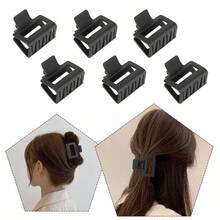 Set de accesorios para el cabello para mujeres y niñas, 6 pinzas grandes para cabello grueso, 6 pinzas pequeñas para cabello , color negro - Negro - Ver 3