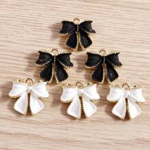 8pcs/Set Elegant Bowknot Korean Style Metal DIY Jewelry Pendant Charm Accessories