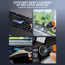 Compressed Air Duster, Electric Air Duster, Fast Charging, 51000 RPM 4 Speed Cordless Air Blower With LCD Display, Portable Built-In LED Light Air Dusters For Computers Keyboard Cleaner Cordless Air Duster, Replaces Compressed Air Cans