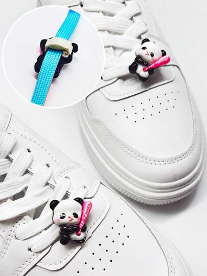 Suricat زوج قابل للإزالة من تميمة الحذاء الكيوت بشكل الباندا، مناسب للأحذية الرياضية وكبسولات الحذاء، من سبيكة الزنك والجلد، للأحذية والأحذية الكاجوال والإكسسوارات الخاصة بالأحذية، مناسب للحفلات والمواعيد والهدايا