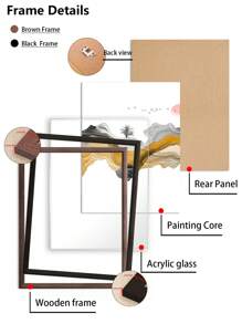 Juego de 3 piezas, con/sin marco, pintura impresa de alta calidad, estilo moderno, paisaje chino, elementos de tinta, líneas abstractas, amanecer y atardecer, pájaros, barcos, el sol, montañas, póster artístico, decoración de hogar, pintura decorativa, adecuado para sala de estar, sofá, cama, pasillo, dormitorio, baño, oficina, regalo artístico perfecto