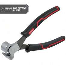Alicates de corte frontal de 8 pulgadas Hyper Tough con mangos ergonómicos y cómodos, negro 6020V - 1 - Ver 1