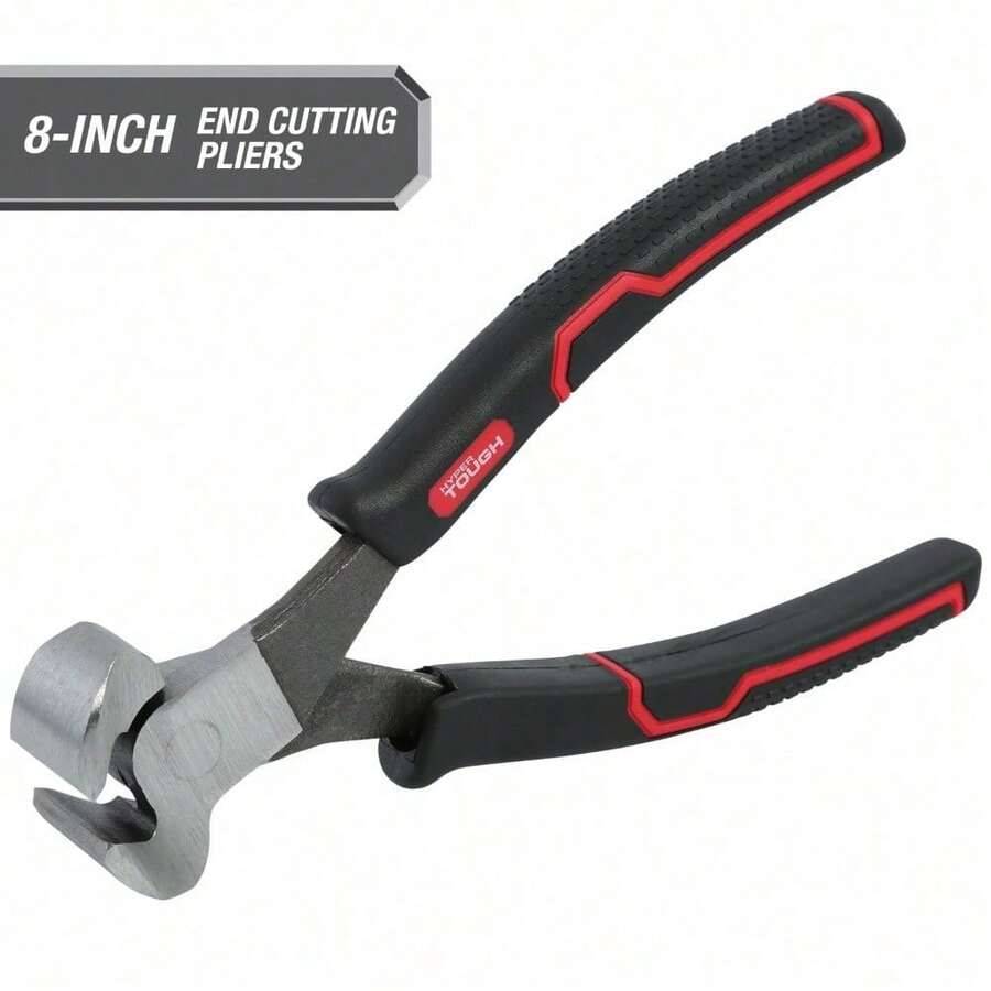 Alicates de corte frontal de 8 pulgadas Hyper Tough con mangos ergonómicos y cómodos, negro 6020V - 1 - Ver 1