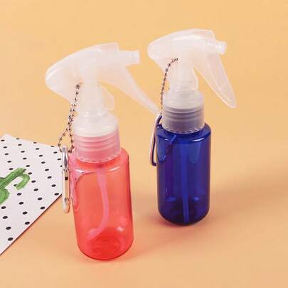 60ml Mini Size Alcohol Spray Bottle - Portable Keychain, Reusable Travel Kit With Durable Plastic, Unscented For Personal Hygiene, Travel Hygiene Essentials | Keychain Spray Bottle Dispenser
