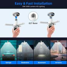 Telecamera di sicurezza senza fili, telecamera a forma di lampadina, senza fili 2,4 GHz 2K HD, sensore di luce LED, visione notturna a infrarossi, audio bidirezionale, rilevamento del movimento, telecamera di sicurezza per il monitoraggio domestico