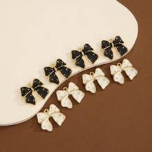8pcs/Set Elegant Bowknot Korean Style Metal DIY Jewelry Pendant Charm Accessories