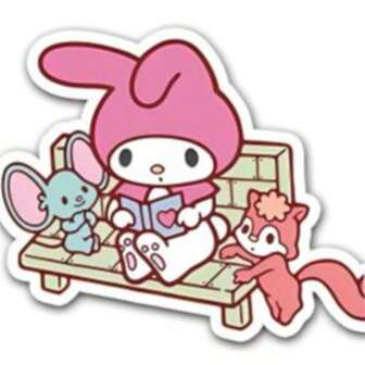  50张Sanrio Melody Hello Kitty贴纸，完美防水，适用于笔记本电脑/杯子/手机等。生日、周年纪念日的理想礼物