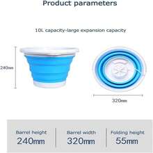 Mini Lavadora Ropa Portátil Usb Con Balde Plegable Lavarropa - Blanco - Ver 3