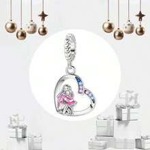 Neue beliebte Silber Ballerina Mädchen, Raketen Charm Kombination Anhänger Serie, geeignet für handgemachte Armbänder, Halsketten, einfache und modische Charms, Schmuckherstellung, Geburtstags-Geschenk für Frauen