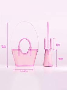 Meoky Women's Large Fashion Tote Bag – Stylish Handbag With Zipper & Inner Pocket, Adjustable Shoulder Strap, Ideal For Work, Shopping & Dates - Pink - View 5