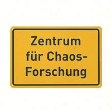 Schild "Chaos-Forschungszentrum": 12 x 8 Zoll / 30 x 20 cm Metallparty-Dekoration - perfektes Geschenk für Kollegen, Freunde oder Geburtstagsfeierlichkeiten
